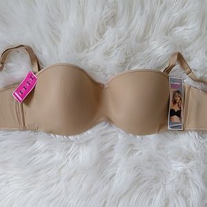 Convertible/strapless padded underwire support bra